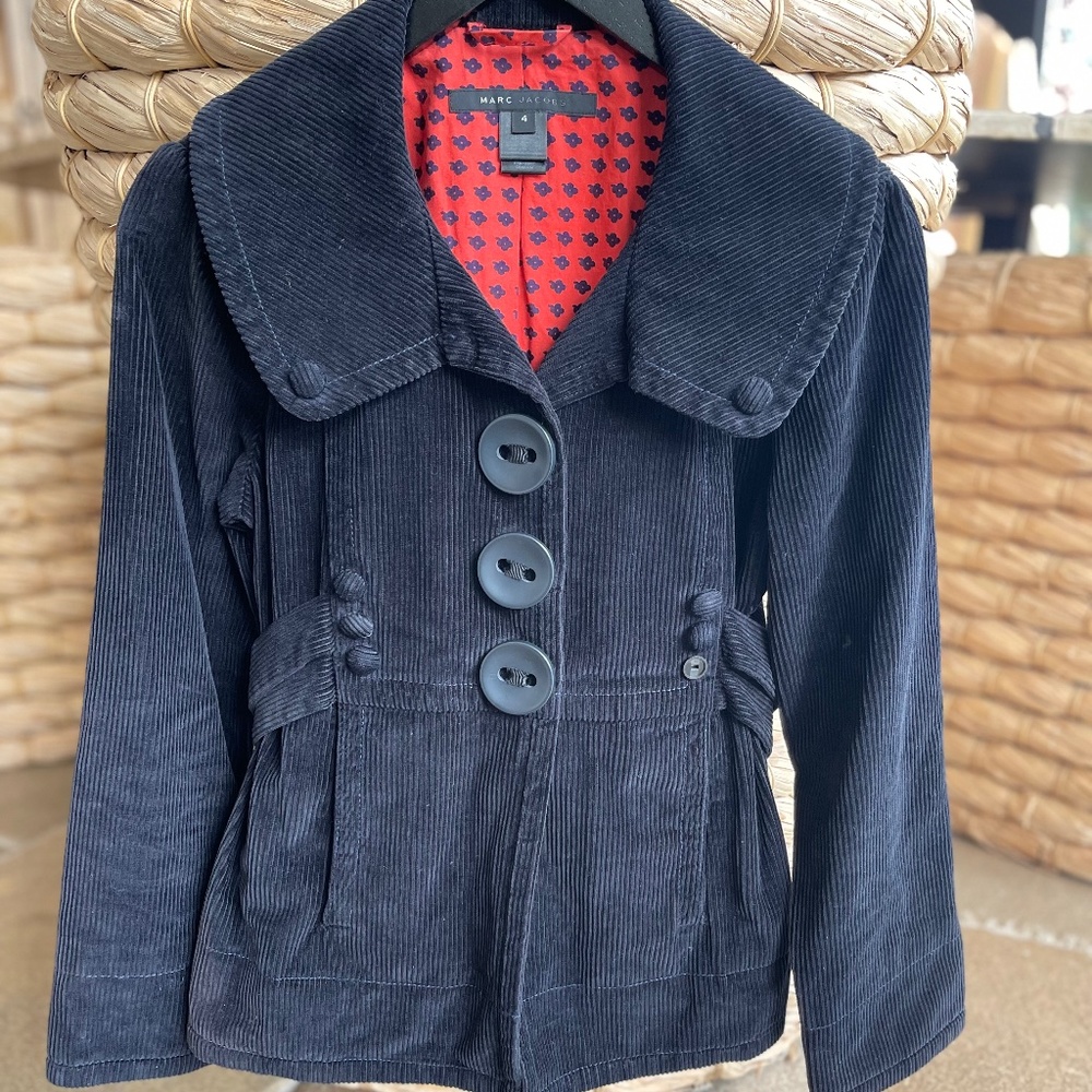 Marc Jacobs Blue Ribbed Jacket 100% Authentic US Size 4